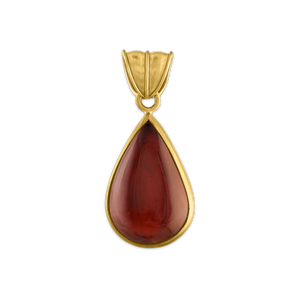 Rose Tourmaline Tear Pendant