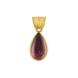 Rose Tourmaline Tear Pendant