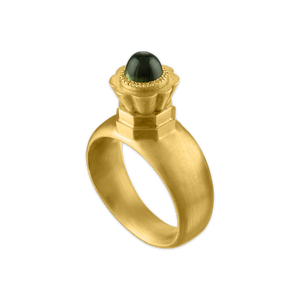 Green Tourmaline Turris Ring