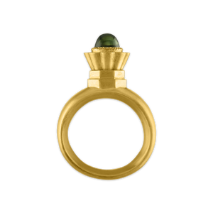 Green Tourmaline Turris Ring