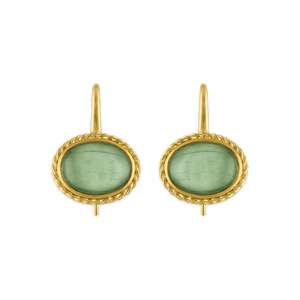 Green Tourmaline Chorda Hook Earrings