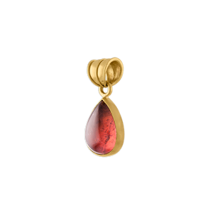 Rose Tourmaline Tear Pendant