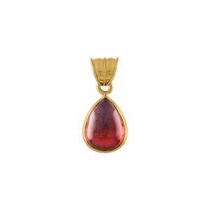 Rose Tourmaline Tear Pendant